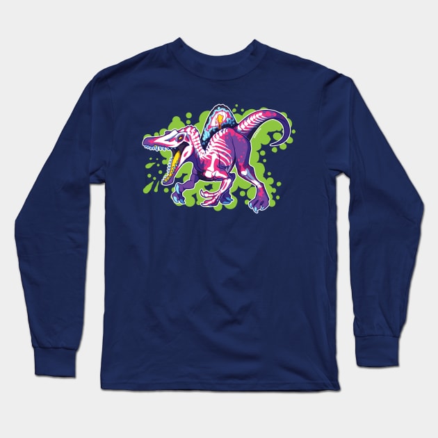 Radioactive Spinosaurus Long Sleeve T-Shirt by KiRAWRa